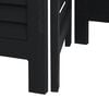 vidaXL Room Divider&nbsp;4 Panels Black Solid Wood Paulownia