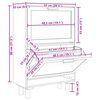 vidaXL Shoe Cabinet White 52x25x80 cm Engineered Wood&Natural Rattan