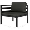 vidaXL 2 Piece Garden Sofa Set with Cushions Aluminium Anthracite
