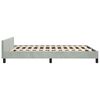vidaXL Bed Frame without Mattress Light Grey Queen Velvet