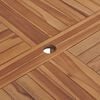 vidaXL Garden Dining Table Ø110x75 cm Solid Wood Teak