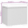 vidaXL Ottoman with Cushion Brown 40x30x40 cm Poly Rattan