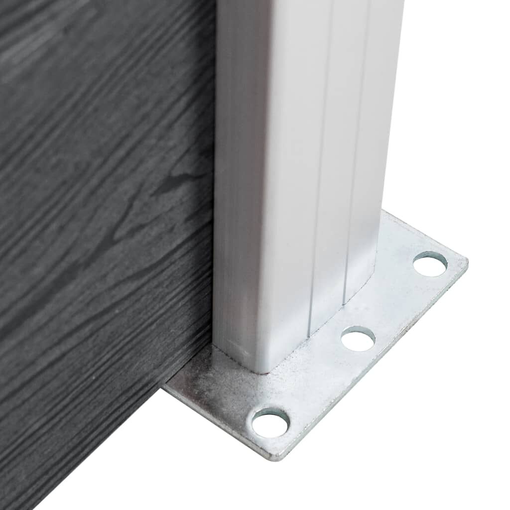 vidaXL Fence Posts 2 pcs Aluminium 185 cm
