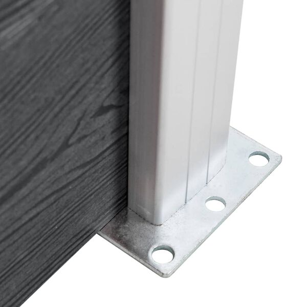 vidaXL Fence Posts 2 pcs Aluminium 185 cm