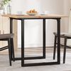 vidaXL Dining Table O-Frame 90x90x75.5 cm Solid Wood Pine and Steel