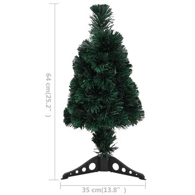 vidaXL Artificial Slim Christmas Tree with Stand 64 cm Fibre Optic