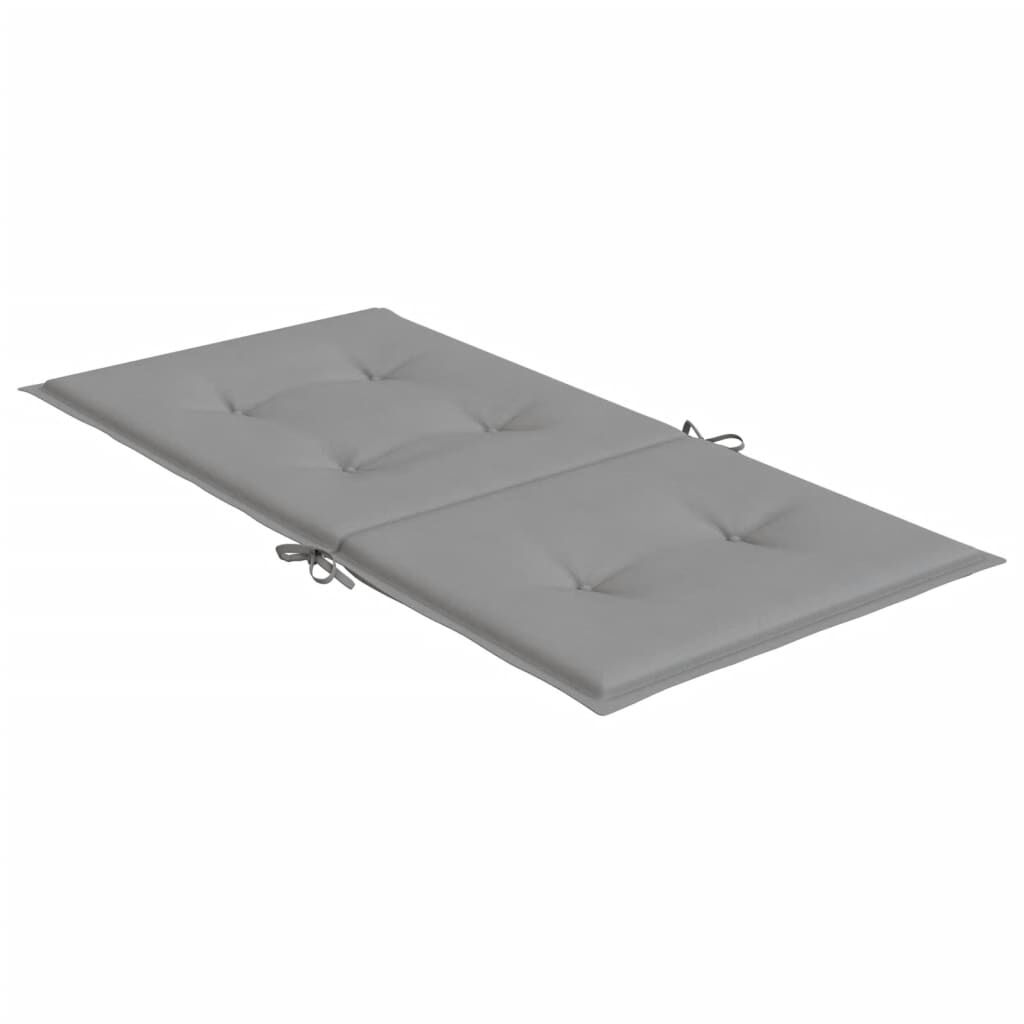 vidaXL Garden Lowback Chair Cushions 2 pcs Grey Oxford Fabric