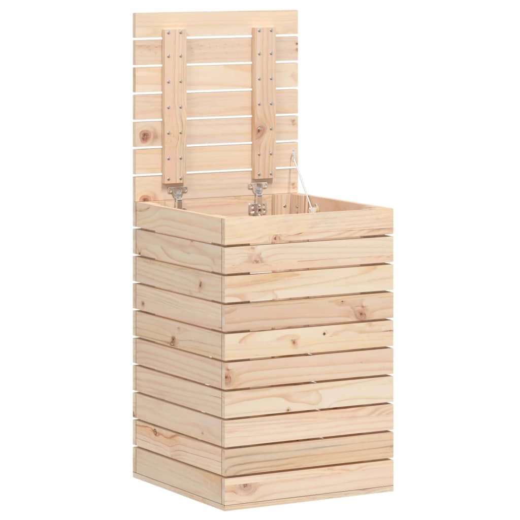 vidaXL Laundry Basket 44x44x66 cm Solid Wood Pine