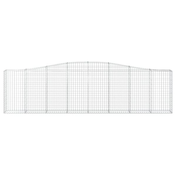 vidaXL Arched Gabion Baskets 5 pcs 400x30x100/120 cm Galvanised Iron