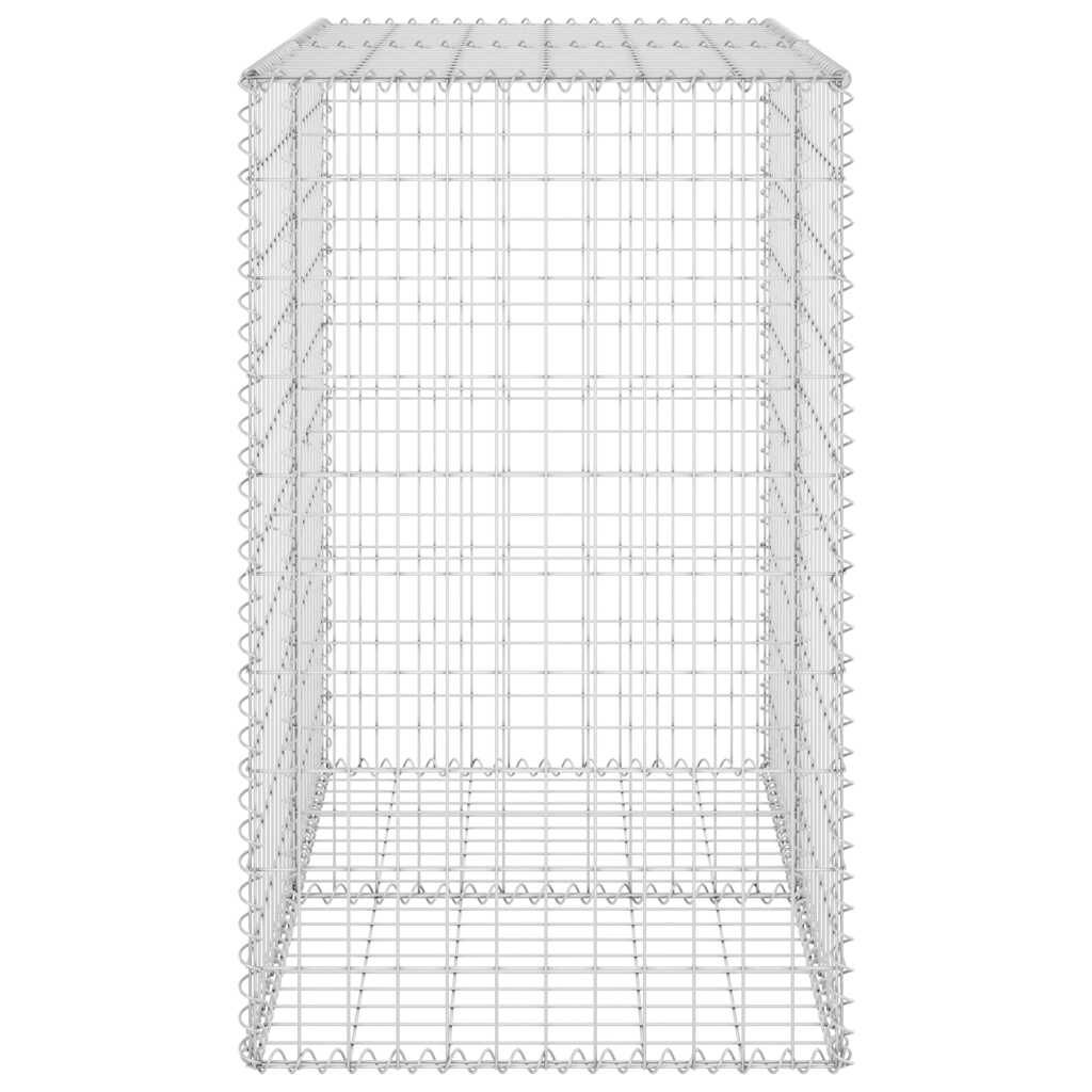 vidaXL Gabion Wall with Covers Galvanised Steel 100x60x100 cm