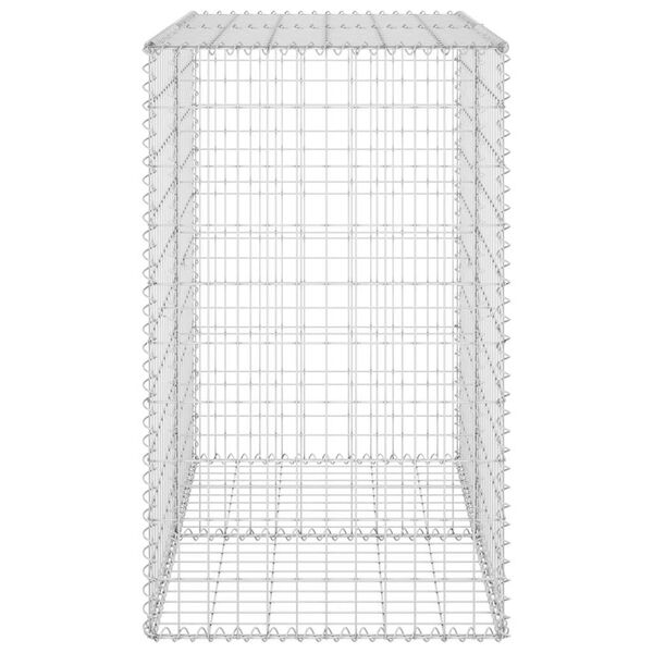 vidaXL Gabion Wall with Covers Galvanised Steel 100x60x100 cm