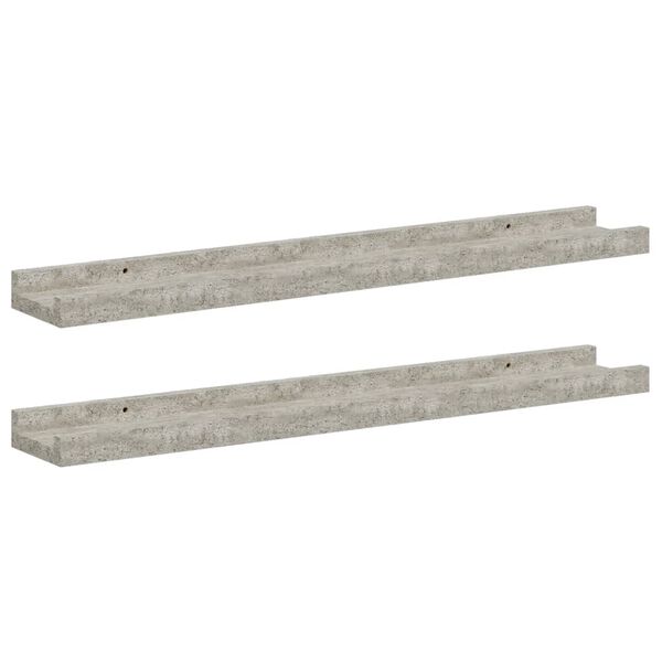 vidaXL Wall Shelves 2 pcs Concrete Grey 60x9x3 cm