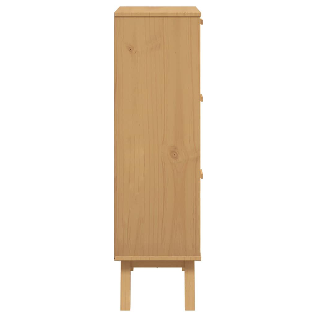 vidaXL Shoe Cabinet OLDEN Brown 55x35x120cm Solid Wood Pine