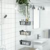 vidaXL Shower Hanger Shelf 30x15x(67-105) cm Aluminium