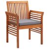 vidaXL Garden Dining Chairs with Cushions 2 pcs Solid Acacia Wood