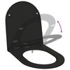 vidaXL Toilet Seat Black 44 x 36.4 x 3.4 cm Duroplast