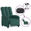 vidaXL Electric Massage Recliner Chair Dark Green Fabric