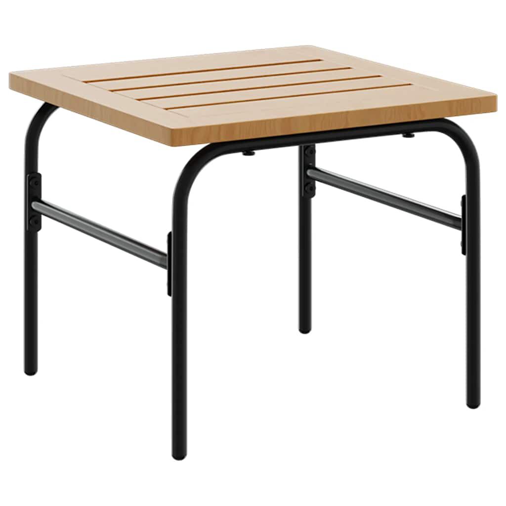vidaXL Garden Nest of Coffee Tables 2 pcs Brown and Black Steel