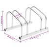 vidaXL Bike Rack for 2 Bikes Galvanised Steel