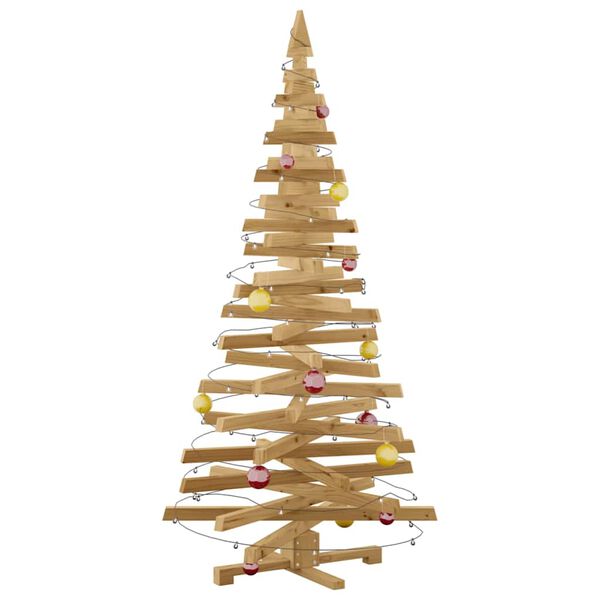 vidaXL Christmas Trees with Stand Brown 180 cm Solid pine wood