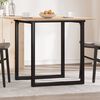 vidaXL Dining Table O-Frame 80x80x75 cm Solid Wood Pine and Steel