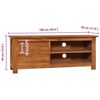 vidaXL TV Cabinet 100x30x40 cm Solid Teak Wood