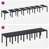 vidaXL Garden Dining Set 17 pcs Anthracite Polt rattan
