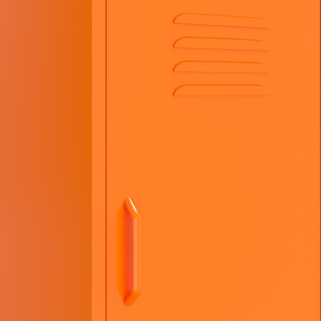 vidaXL Storage Cabinet Orange 42.5x35x101.5 cm Steel