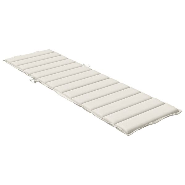 vidaXL Sun Lounger Cushion Melange Cream 200x50x4 cm Fabric