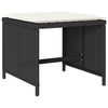 vidaXL 9 Piece Garden Dining Set with Cushions Black Poly Rattan