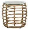 vidaXL 3 Piece Bistro Set Poly Rattan Oak