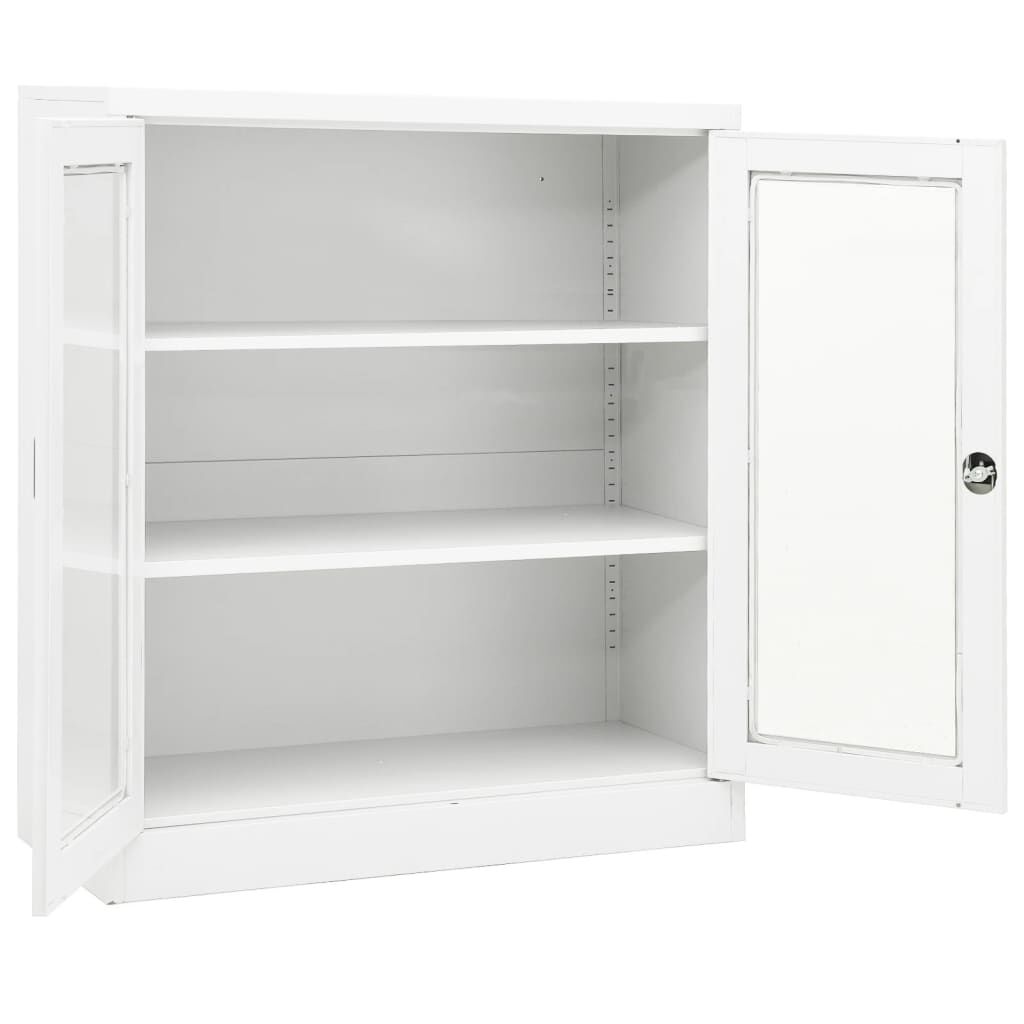 vidaXL Office Cabinet White 90x40x105 cm Steel