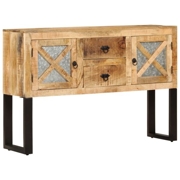 vidaXL Sideboard 110x30x74 cm Rough Mango Wood