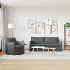 vidaXL Sofa 2 pcs Dark Grey 196 x 82 x 85 cm Fabric