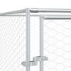 vidaXL Outdoor Dog Kennel Silver 2x10x2 m Galvanised Steel