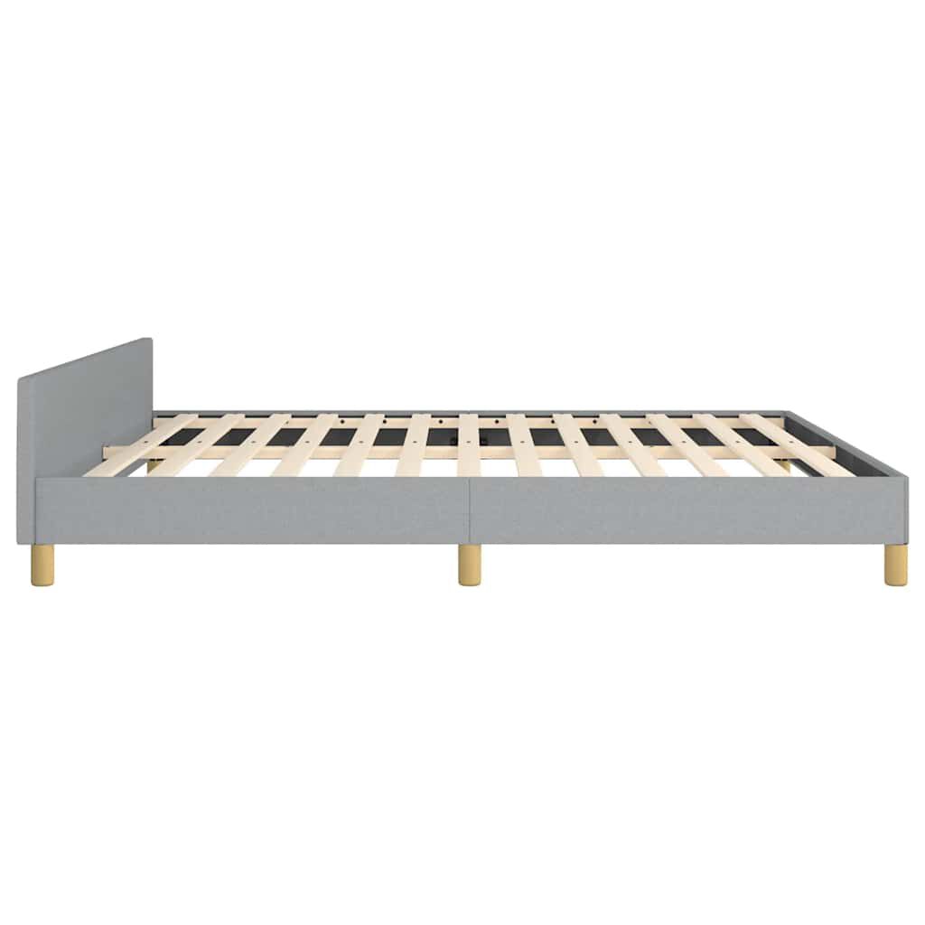 vidaXL Bed Frame without Mattress Light Grey California King Fabric
