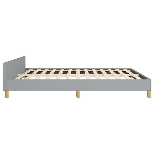 vidaXL Bed Frame without Mattress Light Grey California King Fabric
