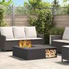 vidaXL Fire Pit Black 100 x 100 x 30 cm Cold-rolled steel
