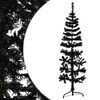 vidaXL Slim Artificial Half Christmas Tree with Stand Black 150 cm