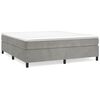 vidaXL Box Spring Bed Frame Light Grey King Velvet (US Only)