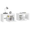 vidaXL Bedside Cabinets 2 pcs with LED Lights White 70x36.5x40 cm