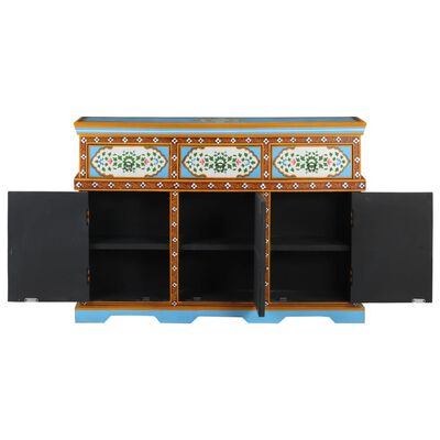 vidaXL Hand-Painted Sideboard Multicolour 110x30x76cm Solid Mango Wood