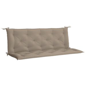 vidaXL Garden Bench Cushion Taupe 150x(50+50)x7cm Oxford Fabric