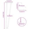 vidaXL Hairpin Legs for Coffee Table 4 pcs Black 42 cm Solid Steel