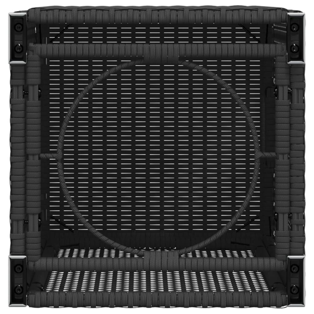 vidaXL Propane Tank Cover Table Black 40x40x60 cm Poly Rattan