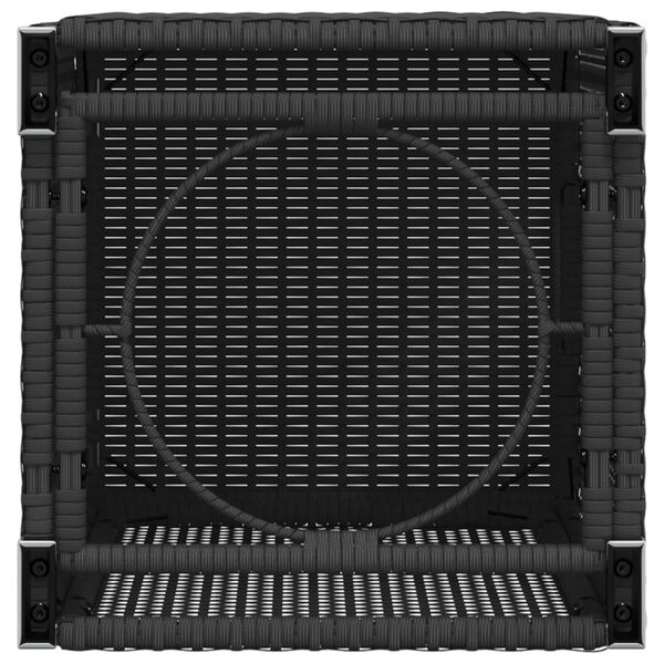 vidaXL Propane Tank Cover Table Black 40x40x60 cm Poly Rattan