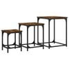 vidaXL Nesting Coffee Tables 3 pcs Smoked Oak Engineered Wood