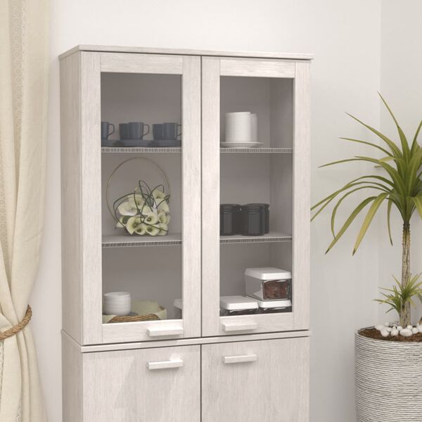 vidaXL Top for Highboard HAMAR White 85x35x100 cm Solid Wood Pine