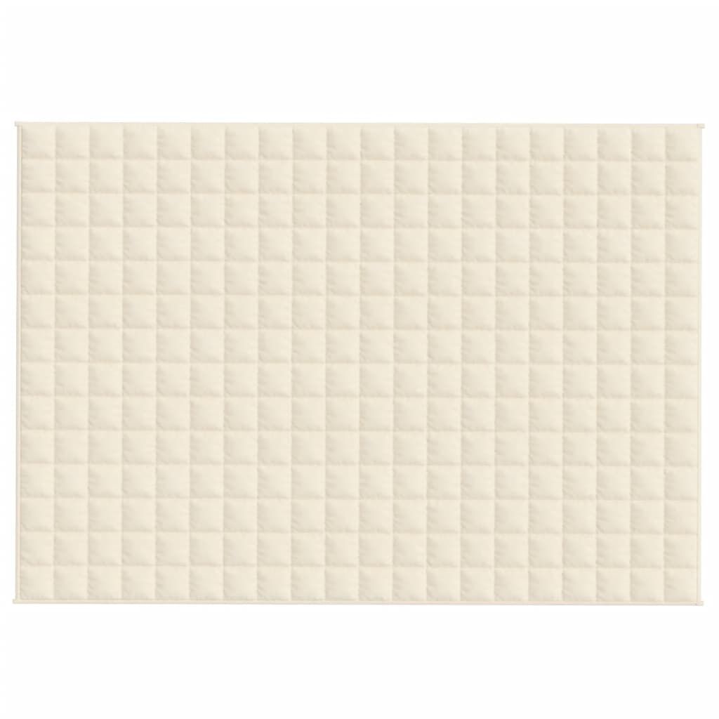 vidaXL Weighted Blanket Light Cream 140x200 cm Single 10 kg Fabric