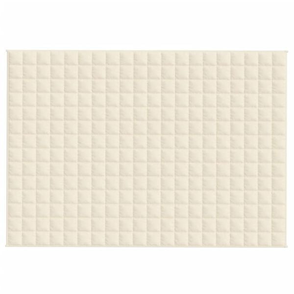 vidaXL Weighted Blanket Light Cream 140x200 cm Single 10 kg Fabric
